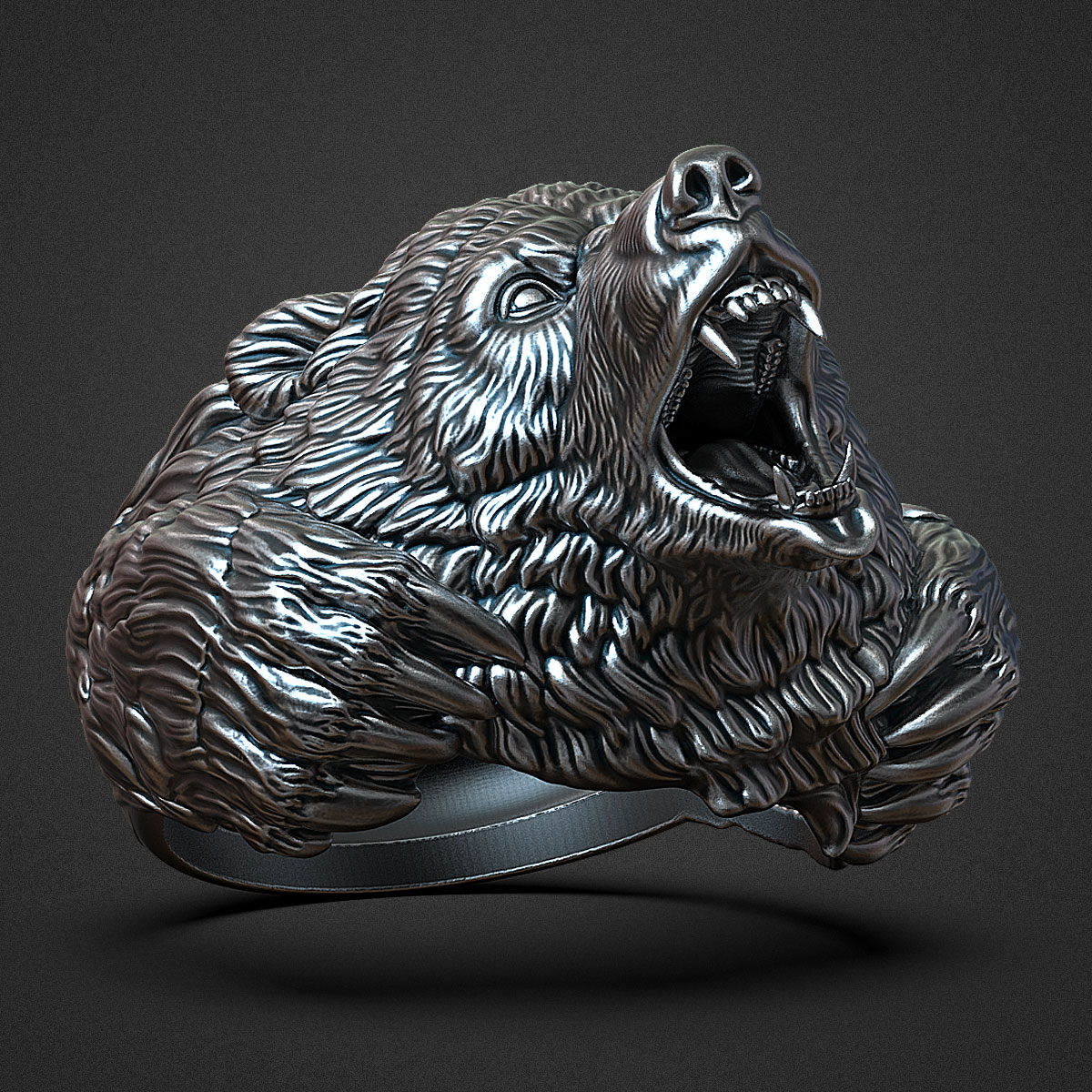 Bear ring 3D print model