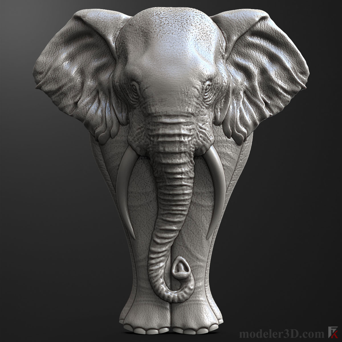 Слон рельеф для для чпу elephant Sculpture for CNC