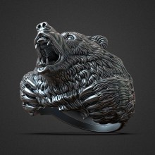 Кольцо Медведь 3d модель