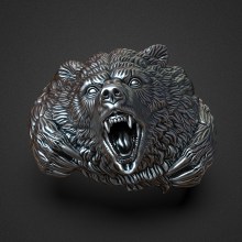 Кольцо Медведь 3d модель