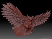3d модель совы для чпу (owl for cnc)