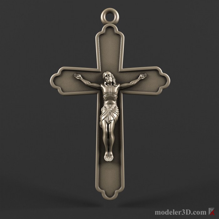Jesus on the cross 3D print model