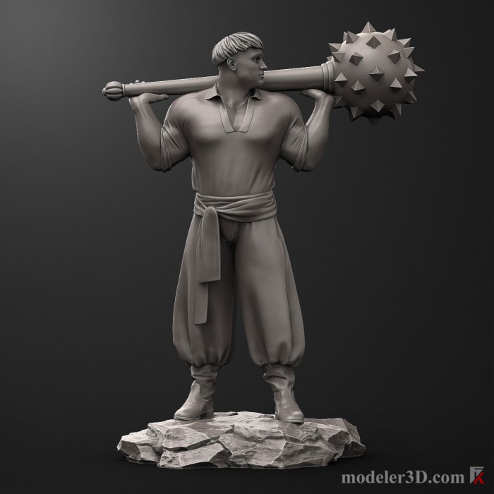 Hero sculpture 3D print model