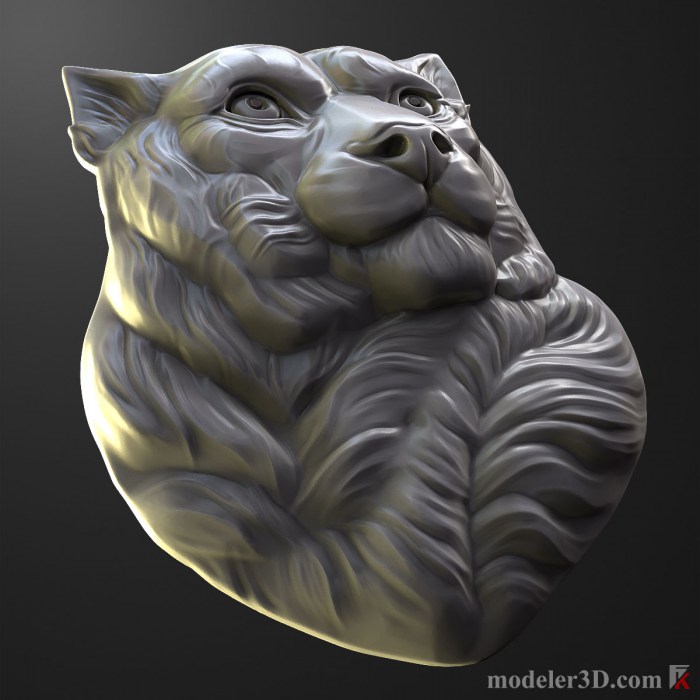 Panther Leopard relief for CNC 3d model