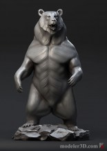 Скульптура медведя для 3d-принтера