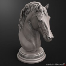 Голова лошади 3d модель