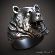Медведь кольцо 3d модель