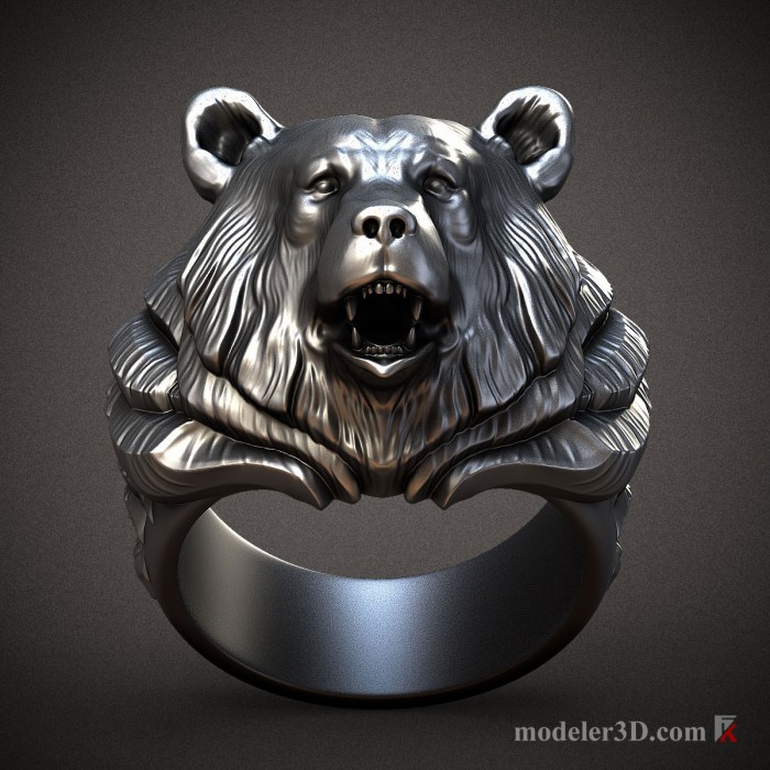 Bear Ring 3D Model