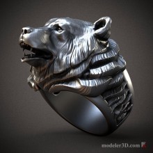 Медведь кольцо 3d модель