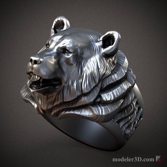 Bear Ring 3D Model