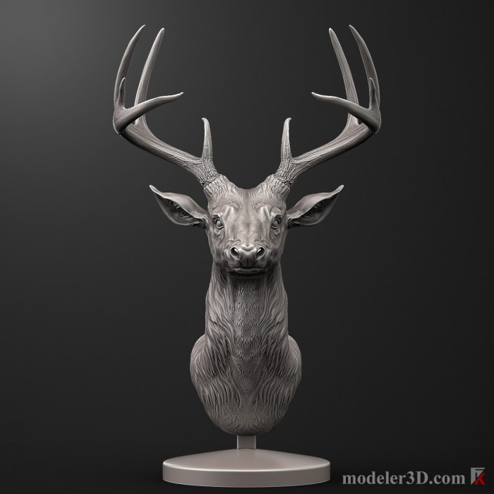 Printable Deer Head Sculpture