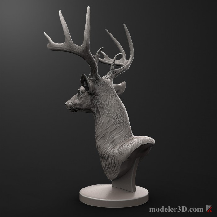 Printable Deer Head Sculpture