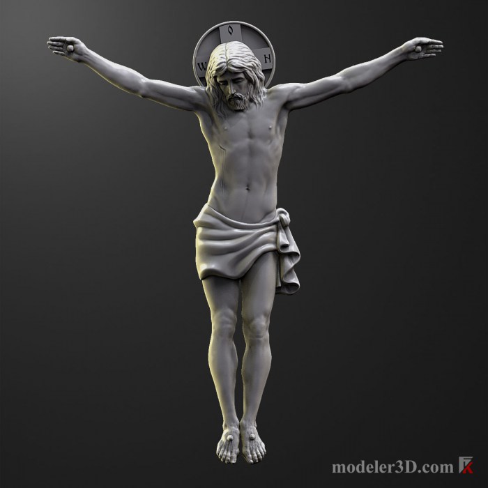 Jesus Crucifix Orthodox 3d model