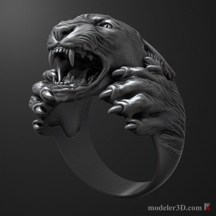 Panther Ring 3D Model