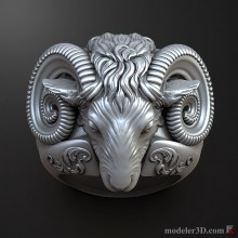 ram Head ring 3D print model