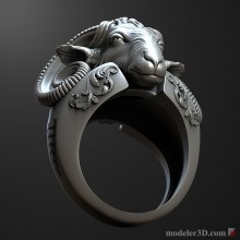 ram Head ring 3D print model