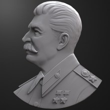 Сталин барельеф 3d модель