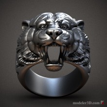ring head of a tiger 3D print model