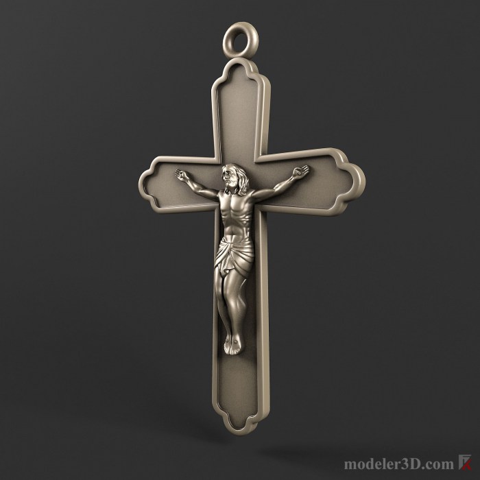 Jesus on the cross 3D print model