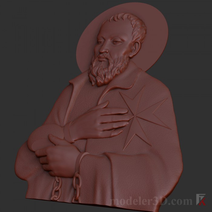 3D bas-relief of Saint Bl. Gerard