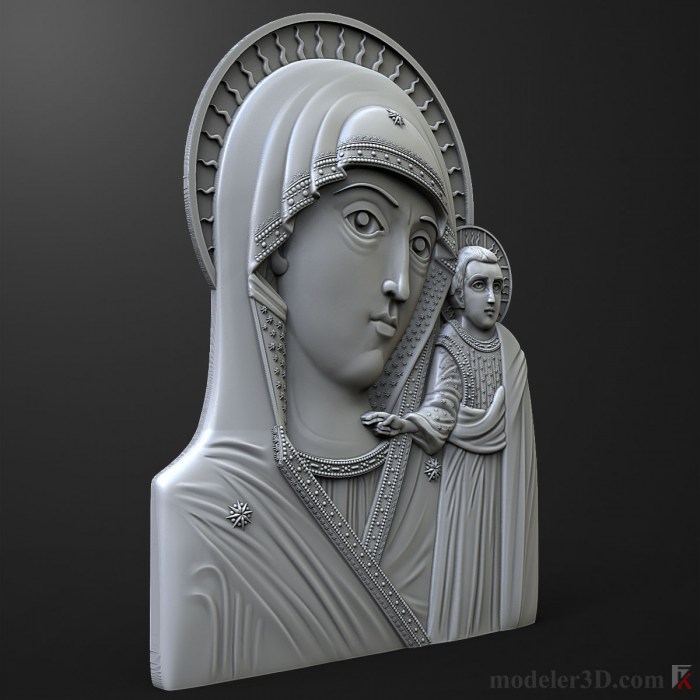 Chimeevskaya icon of the Mother of God 3d model