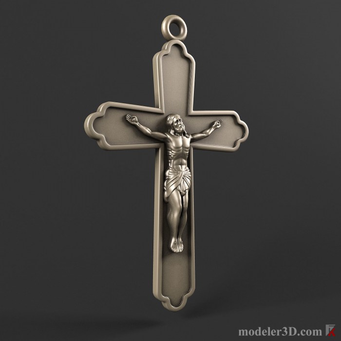 Jesus on the cross 3D print model