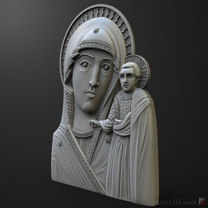 Chimeevskaya icon of the Mother of God 3d model