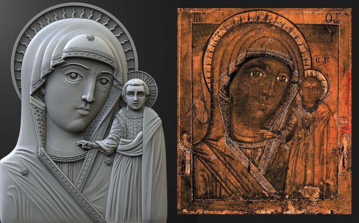 Chimeevskaya icon of the Mother of God 3d model