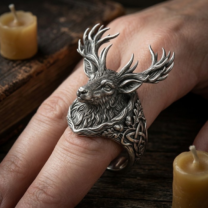 Deer Head Ring 3D Model for Printing
