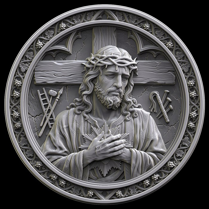 Jesus Christ Medallion 3D model