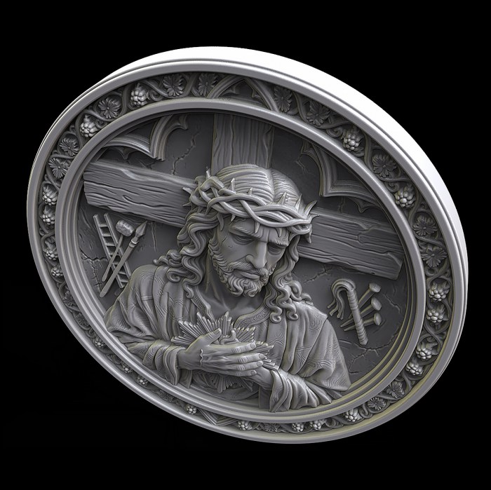 Jesus Christ Sacred Heart Medallion