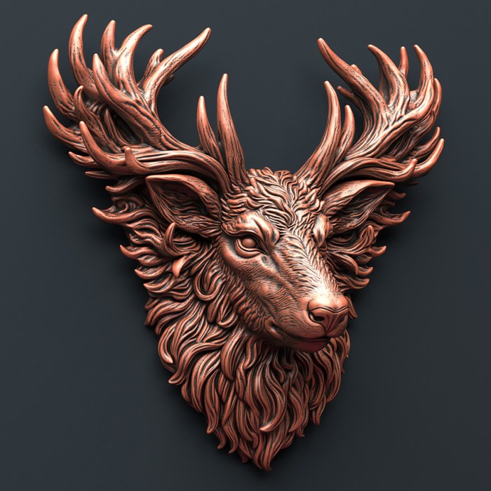Stag Deer Head for 3D Printing