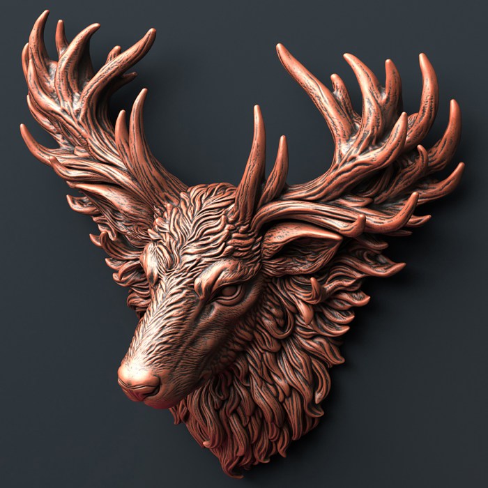 Stag Deer Head for 3D Printing