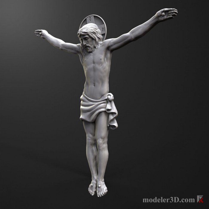 Jesus Crucifix Orthodox 3d model