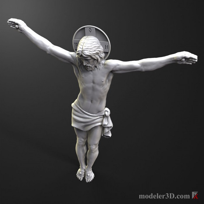 Jesus Crucifix Orthodox 3d model