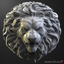 Голова льва барельеф для чпу