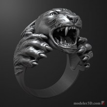 Пантера кольцо 3d модель